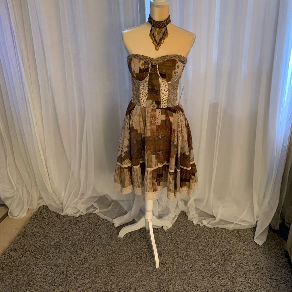 Ralph Lauren Western Strapless Dress.